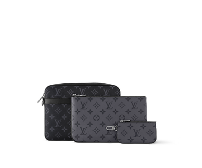 Louis Vuitton Monogram Trio Messenger Bag Black Grey